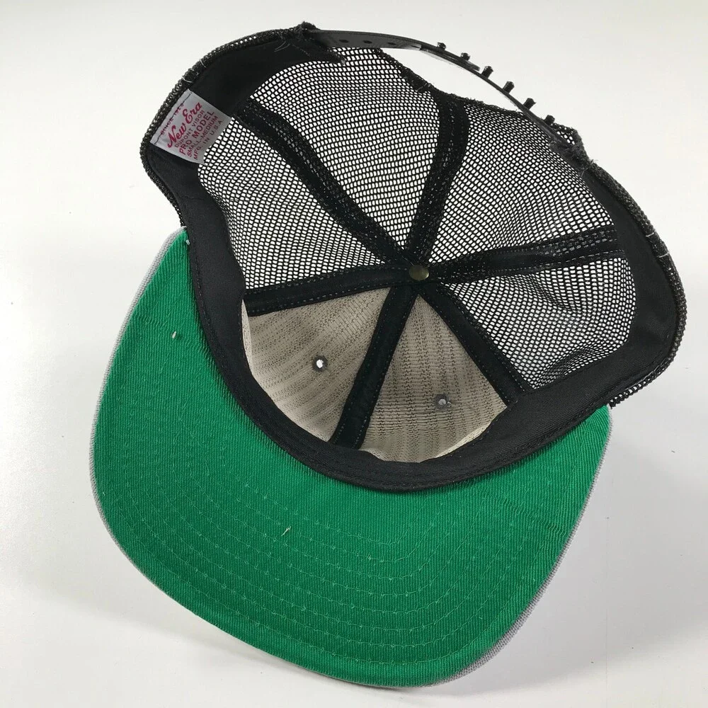 Vintage Trucker Hat Black and Gray Boys Youth Size New Era Pro Model